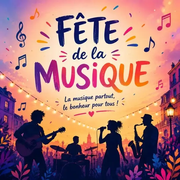 Affiche Fête de la Musique dimanche 21 juin au pecq - l'Alpicoise
